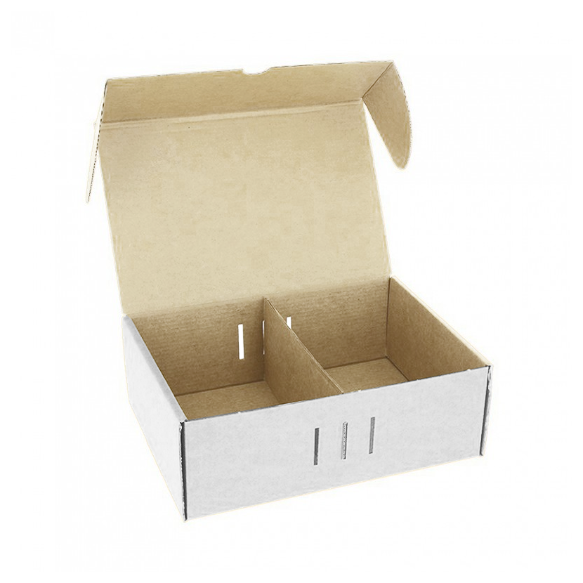 Caja de regalo micro canal natural c/ 20x20x7 cms c/25 uds