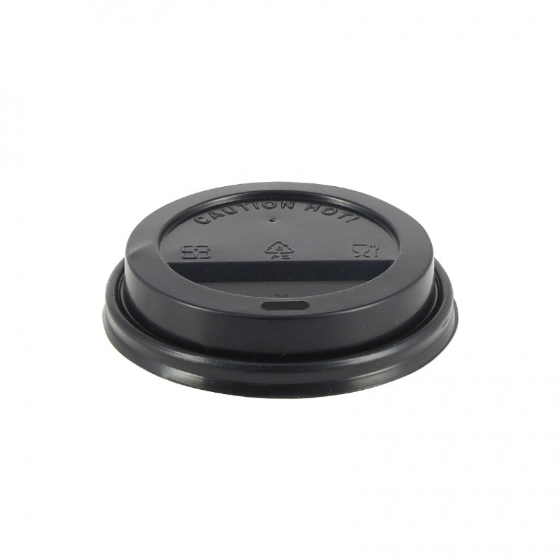 Black travel lid for coffee glass (9Ø)