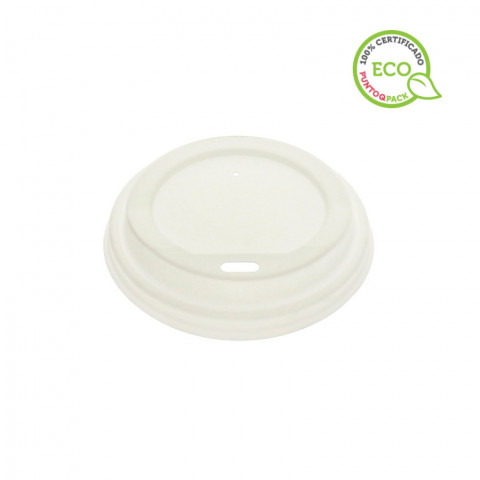 Tapa Travel blanca para Vaso Bio Compostable (8Ø)