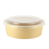 Saladeira de papel kraft com tampa PP (1000cc)