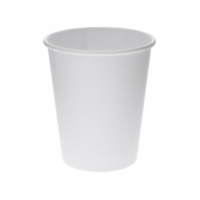 White cardboard cups of coffee and soft drinks