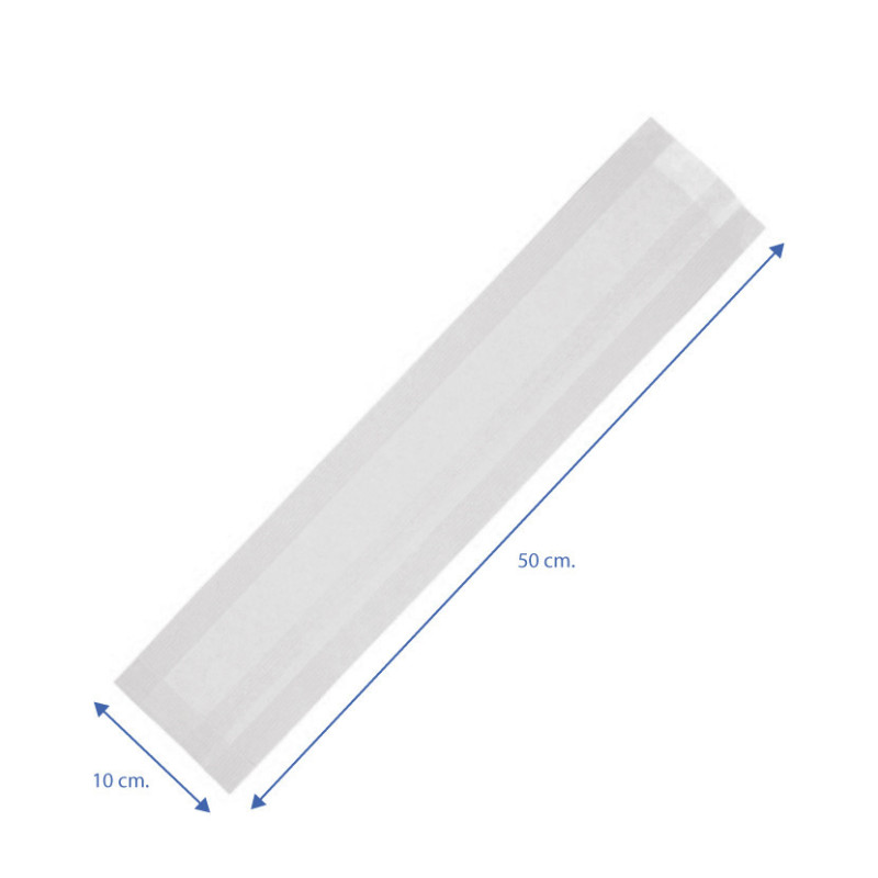 Sacos de papel para pão branco 1 barra (10+3x50 cm)