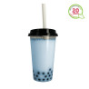 Copos reutilizáveis PP para bubble tea 480ml