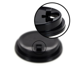 Tapa negra para vasos bubble tea reutilizables PP (9Ø)