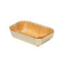 Molde rectangular de madera y papel de hornear mediano (18x11x4cm)
