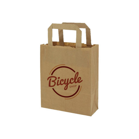 Saco de Papel Mini Kraft (18+9x22cm) Personalizado
