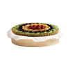 Molde redondo de madera y papel de hornear para tartas medianas (20Øx3,7cm)