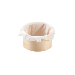 Molde de madera y papel de hornear mini para pastelitos (8,5Øx4cm)