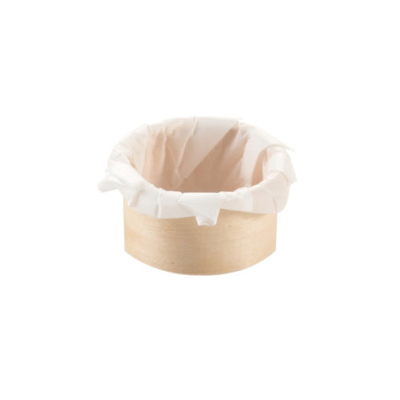 Molde de madera y papel de hornear mini para pastelitos (8,5Øx4cm)