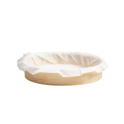 Molde de madera y papel de hornear para tartas pequeñas (18,5Øx3,7cm)