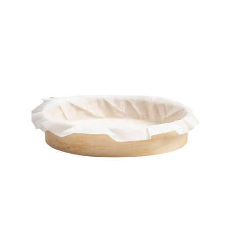 Molde de madera y papel de hornear para tartas pequeñas (18,5Øx3,7cm)