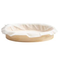 Molde de madera y papel de hornear para tartas grandes (24Øx3,7cm)
