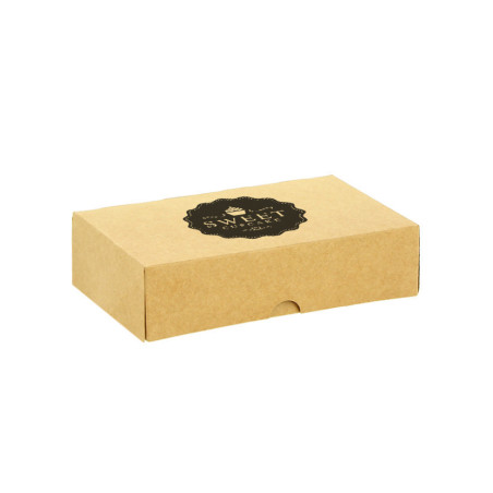 Caja kraft para galletas y pastas (17,5x11,5x4,5cm) Personalizada 1 cara color