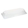 Tapa PET para bandeja sushi fibra compostable (22x9x3cm)