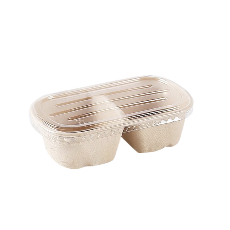 Tampa para recipientes de fibra kraft de duas divisões (700ml)