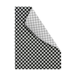 Papel anti-gordura de quadrados pretos 28x31cm