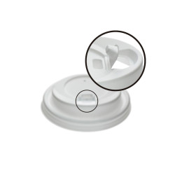 Tampa anti-derrame branca para copo de 7oz (7,3Ø)