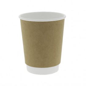 Vasos para café cartón Kraft Doble Capa 240ml