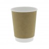 Vasos para café cartón Kraft Doble Capa 240ml