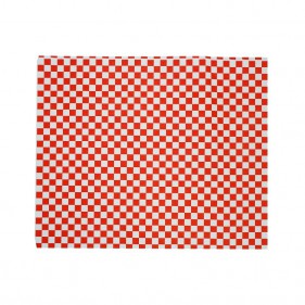 Papel antigrasa de cuadros rojos (31x38cm). Hasta fin de stock