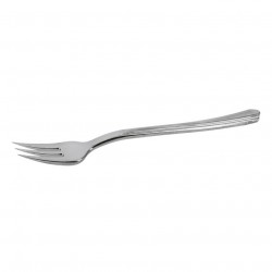 Mini tenedor de plástico metalizado