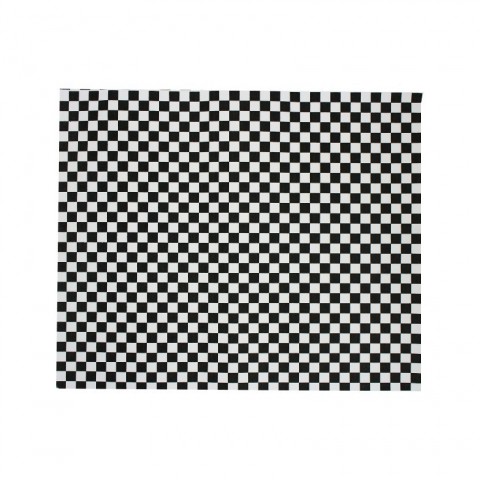 Papel antigrasa de cuadros negros (31x38cm)