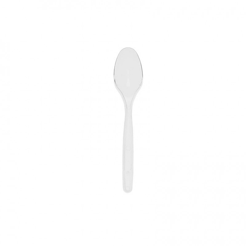 Cucharas para helado de plástico transparente 12.5 cm Cucharas para helado de plástico transparente 12.5 cm