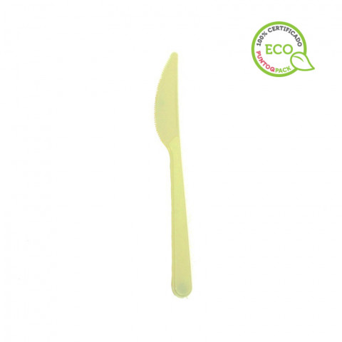 Cuchillo color crema PLA BIO (16,5cm)