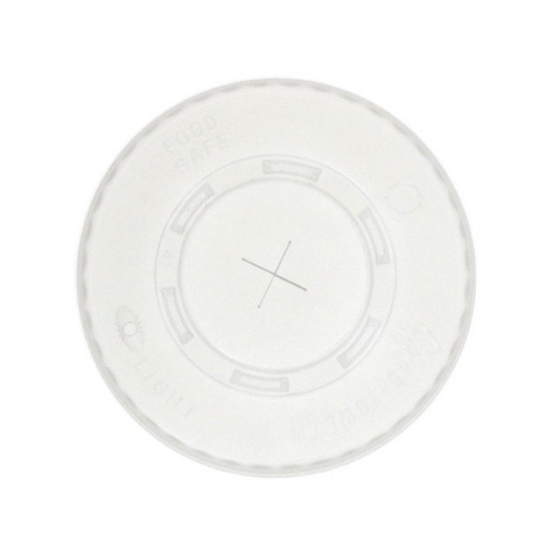 Tapa plana con cruz para vaso refresco (9Ø) Tapa plana con cruz para vaso refresco (9Ø)