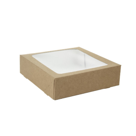 Caixa de pastelaria e padaria com janela (18x18x5cm)