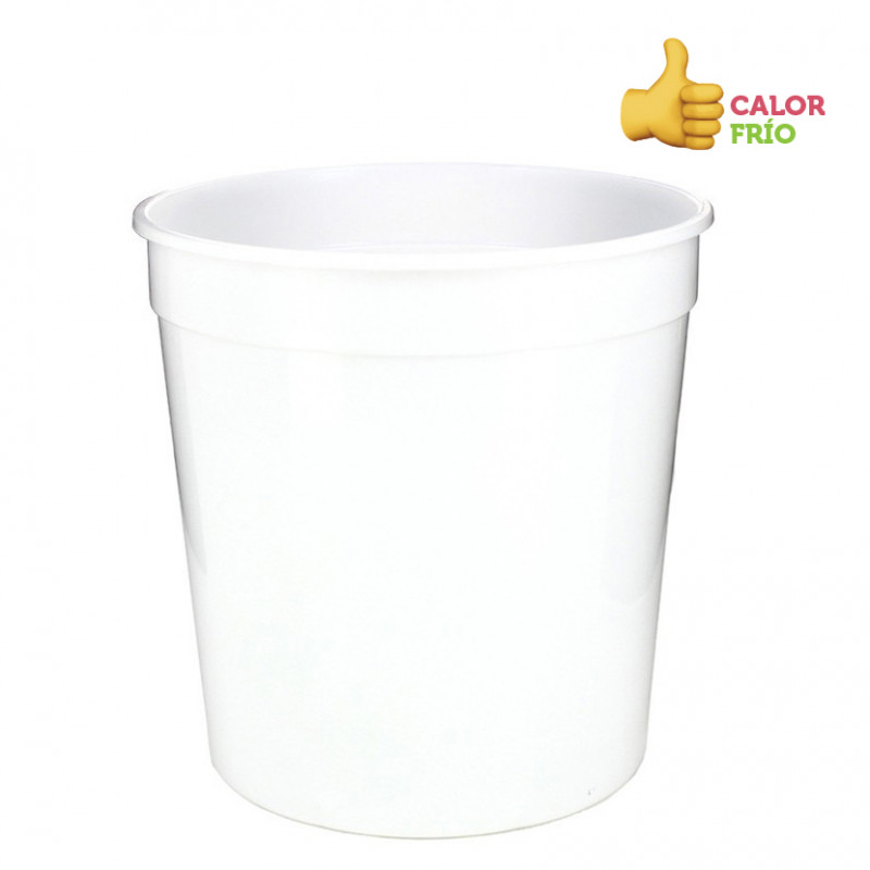 Conteneur circulaire blanc réutilisable en PP (1000cc) Conteneur circulaire blanc réutilisable en PP (1000cc)