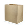 Sacolas sem alças de papel kraft largas e altas (32+21x33cm)