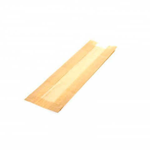 Bolsas de papel para pan antigrasa con ventana (10+3,5x33cm)