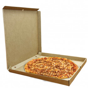 Boîtes à pizza kraft familiales géantes (50cm)