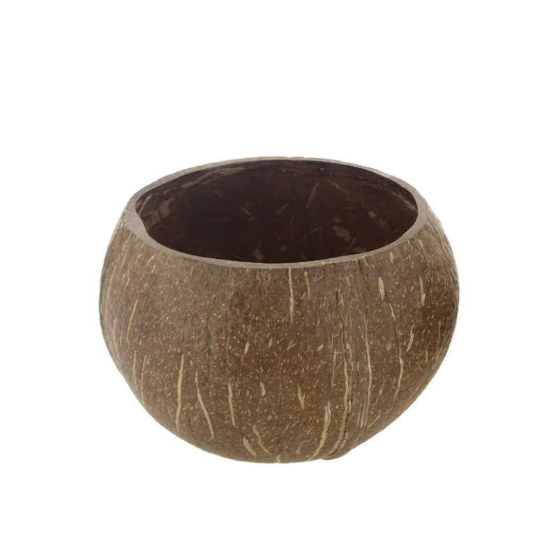 Tigela de madeira de coco natural 350 ml