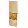 Bolsa Doypack con zip y ventana extra grande (20+7x30 cm)