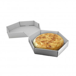 CAJAS DE CARTON BLANCAS PARA TORTILLA MEDIANA 24CM