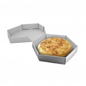 Boîtes en carton blanc pour tortilla moyenne (24Ø)
