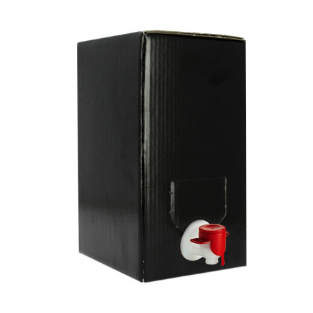 Caja negra catering para bolsa termolaminada con grifo 2 litros