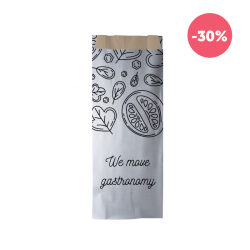 Bolsa antigrasa pequeña para fritos silver kraft (9+4x23 cm)