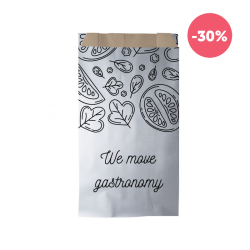 Bolsa antigrasa para hamburguesas silver kraft (14+7x25 cm)