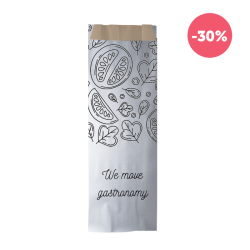 Bolsa antigrasa para bocadillo grande silver kraft (12+4x36 cm)