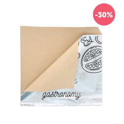 Papel antigrasa doble apertura silver kraft (17x17cm)