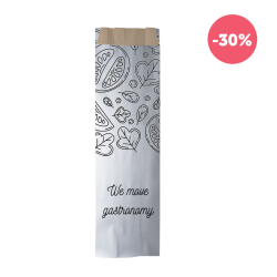 Bolsa antigrasa para bocadillos silver kraft (9+4x30 cm)