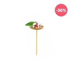 Palillos para brochetas de bambú estilo mini-plato
