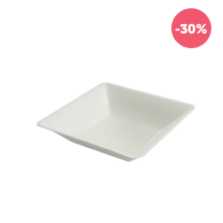 Platos de fibra hondos cuadrados (13x13cm)
