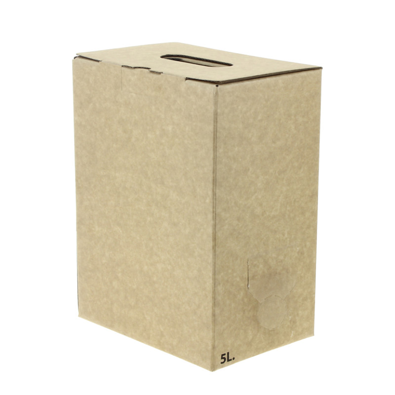 Caja kraft catering para bolsa termolaminada con grifo 5 litros