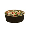 Ensaladera de cartón negro con tapa PET (550ml)