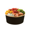 Ensaladera de cartón negro con tapa PET (750ml)