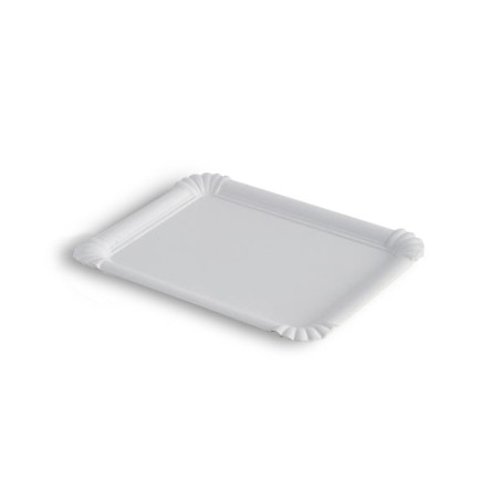 Bandeja de cartón blanco pastelerÃa (12x19 cm)